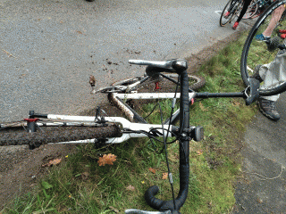 Hempton Cross: my bike after the Vet40-49 race