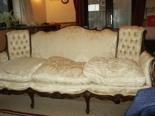 Plush cream sofa