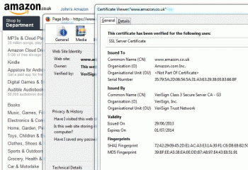 Amazon SSL certificate