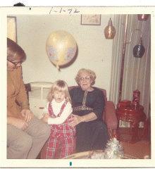 DINAH FULLER WITH GRANDSON LARRIE BRAINARD AND ME, DATED 1 JANUARY 1972