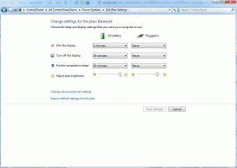 Windows power management:: edit