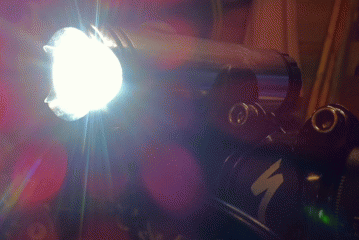 The Lezyne light is quite bright head-on