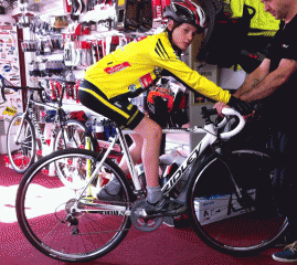  Dan trying out a cyclocross bike