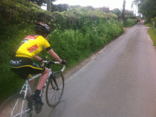 Dan cycling the Boudicca Sportive