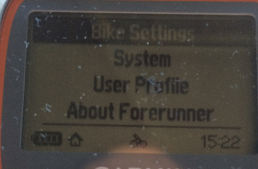 Garmin 310xt bike settings
