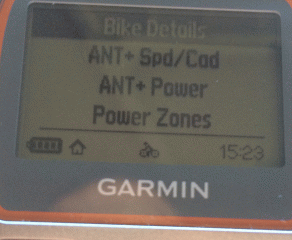 Garmin 310xt bike details
