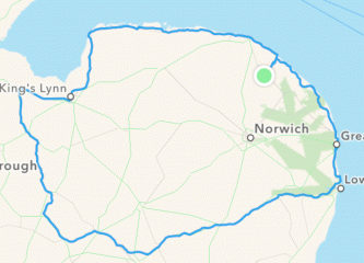Round Norfolk Ride: map