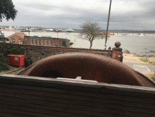 Silly Suffolk Audax: cafe view of Bawdsey Quay