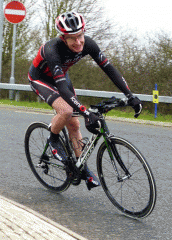 John at the turn of the CC Breckland 10 mile time trial. ðŸ“· Fergus Muir