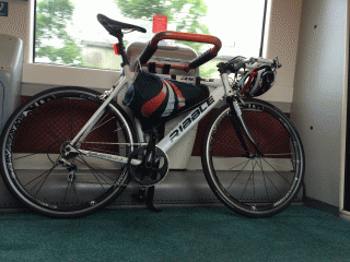 Tour of Cambridgeshire Chrono: TT bike on train