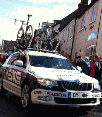 Neutral car at the Tour of Britain