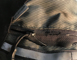 Bit of loose stitching on the Altura saddlebag