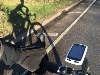 Winter cycling in Norfolk: long shadows