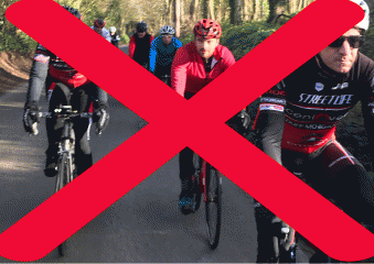 Group cycling: banned!