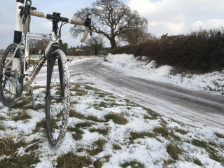 Cycling in the snow - icy roads