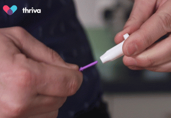 Removing the safety tip from the Thriva lancet