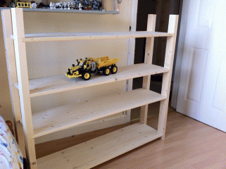 Hand-made wooden shelves