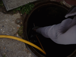 Clearing a backed-up drain