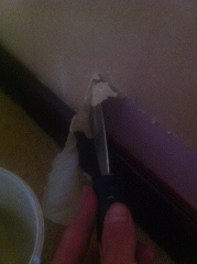 Strip off the inner layer of wallpaper