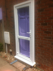 Checking that a new uPVC door will fit