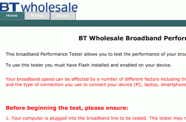 BT broadband speed test