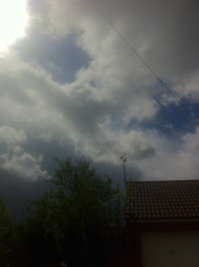 A dark sky in sunshine