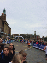 Run Norwich: finishing outside City Hall